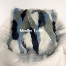 Multicolor Jacquard Faux Fur Cushion Cover/Faux Fur Pillow